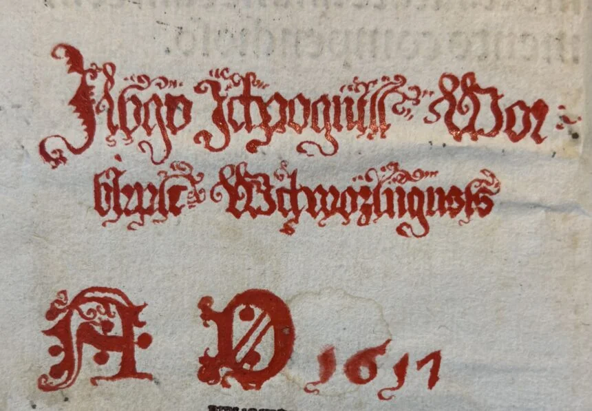 A beautiful shade of red. And color matters. The green color requires wearing gloves. How do you work with an old book?