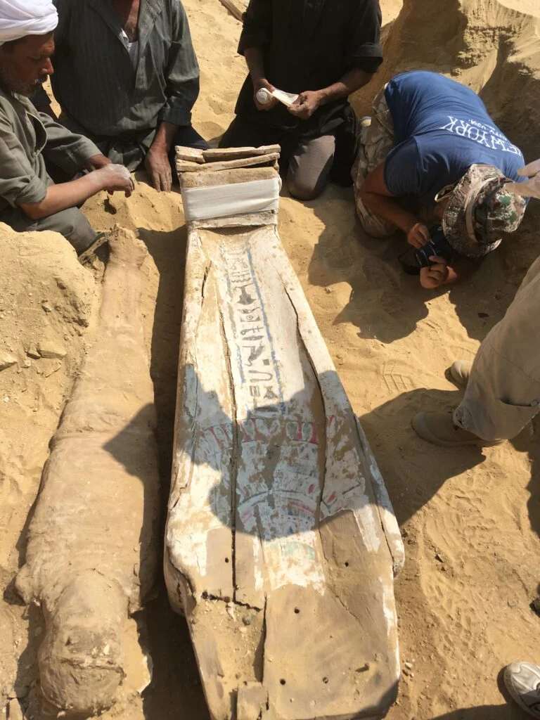 Work on the burials at the Upper Necropolis.