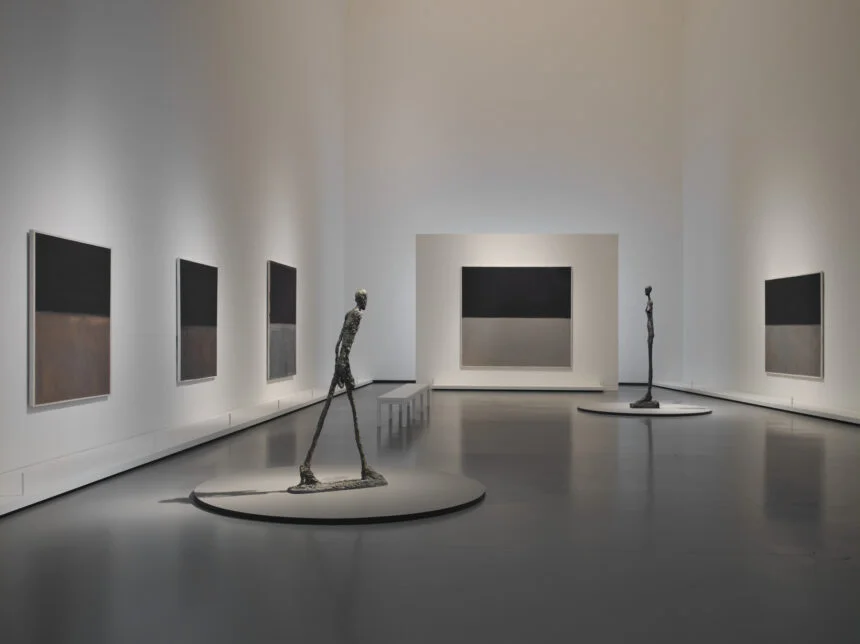 Installation view from the Mark Rothko exhibition, on view October 18, 2023–April 2, 2024, at the collection of Fondation Louis Vuitton in Paris.