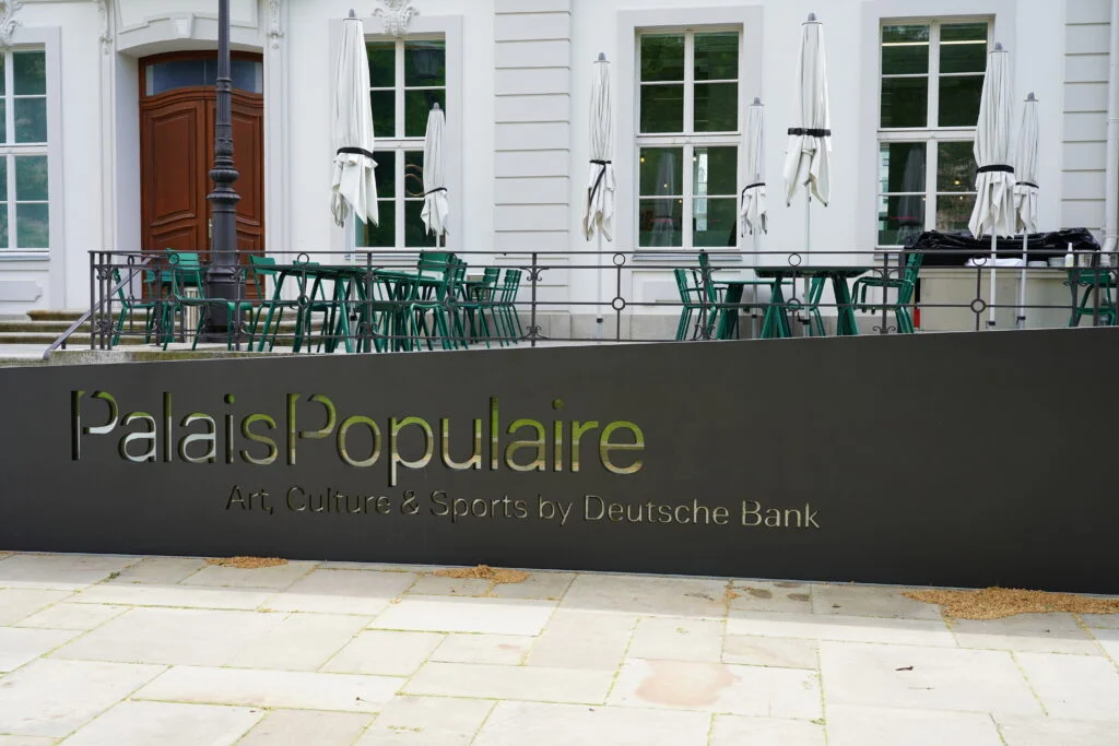 PalaisPopulaire in the heart of Berlin is a cultural space dedicated to art, where visitors can view temporary exhibitions from the Deutsche Bank collection.