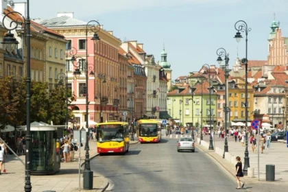 In Warsaw (pictured), as well as in Łódź and Wałbrzych, large-scale apartment renovations have been carried out as part of urban renewal programs.