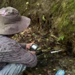 Measuring the physical and chemical properties of spring water near Nowe Miasto nad Pilicą.