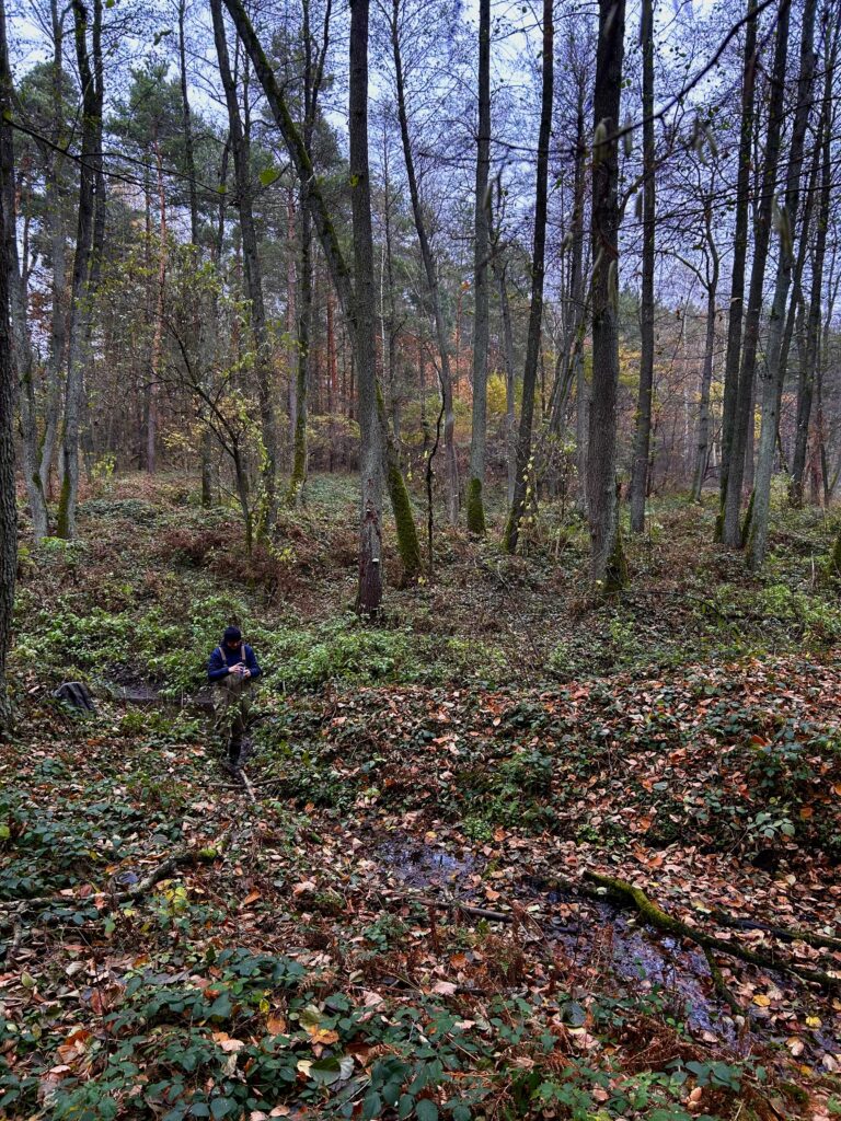 Measuring the physical and chemical properties of spring water in the Osieck area.