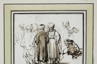 Rembrandt Harmensz van Rijn (1606–1669), Group of Men in Oriental Costumes, University of Warsaw Library Print Room, Inv. No. 4285.