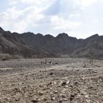 View of the Polish excavation site. The darker surface – where people are standing – is slag.